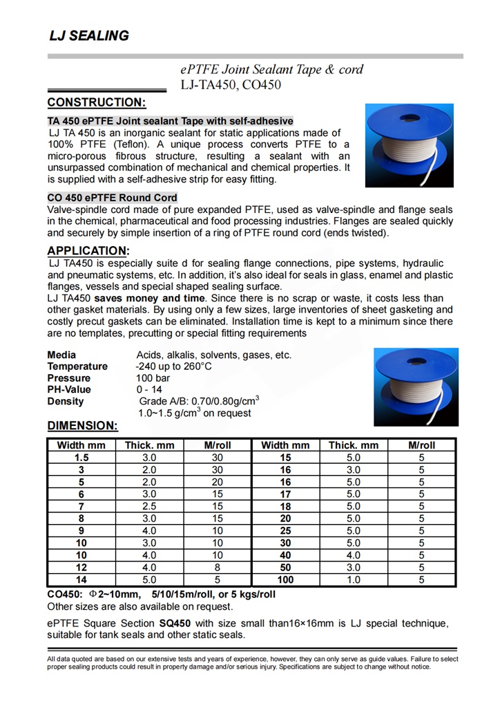LJ TA450 CO450 ePTFE Joint Sealant Tape & cord_00.jpg